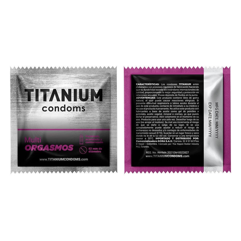 Condones Titanium Multiorgasmos x 3