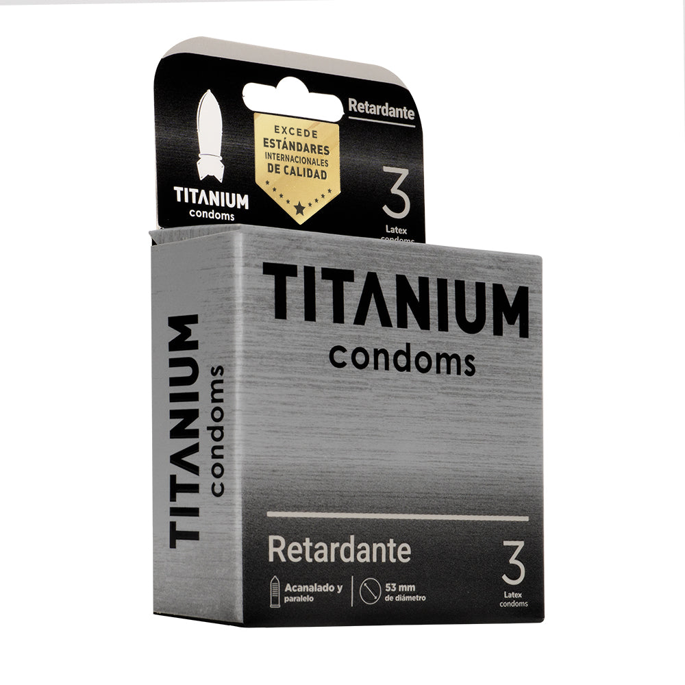 Condones Titanium Retardante x 3