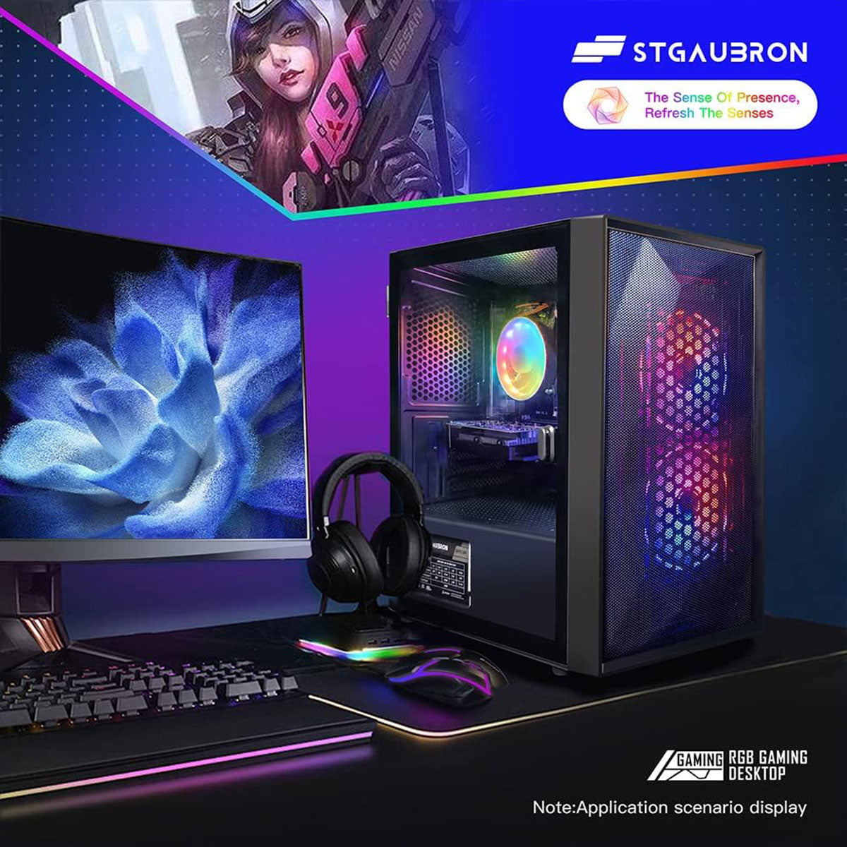 STGAubron PC de escritorio para juegos